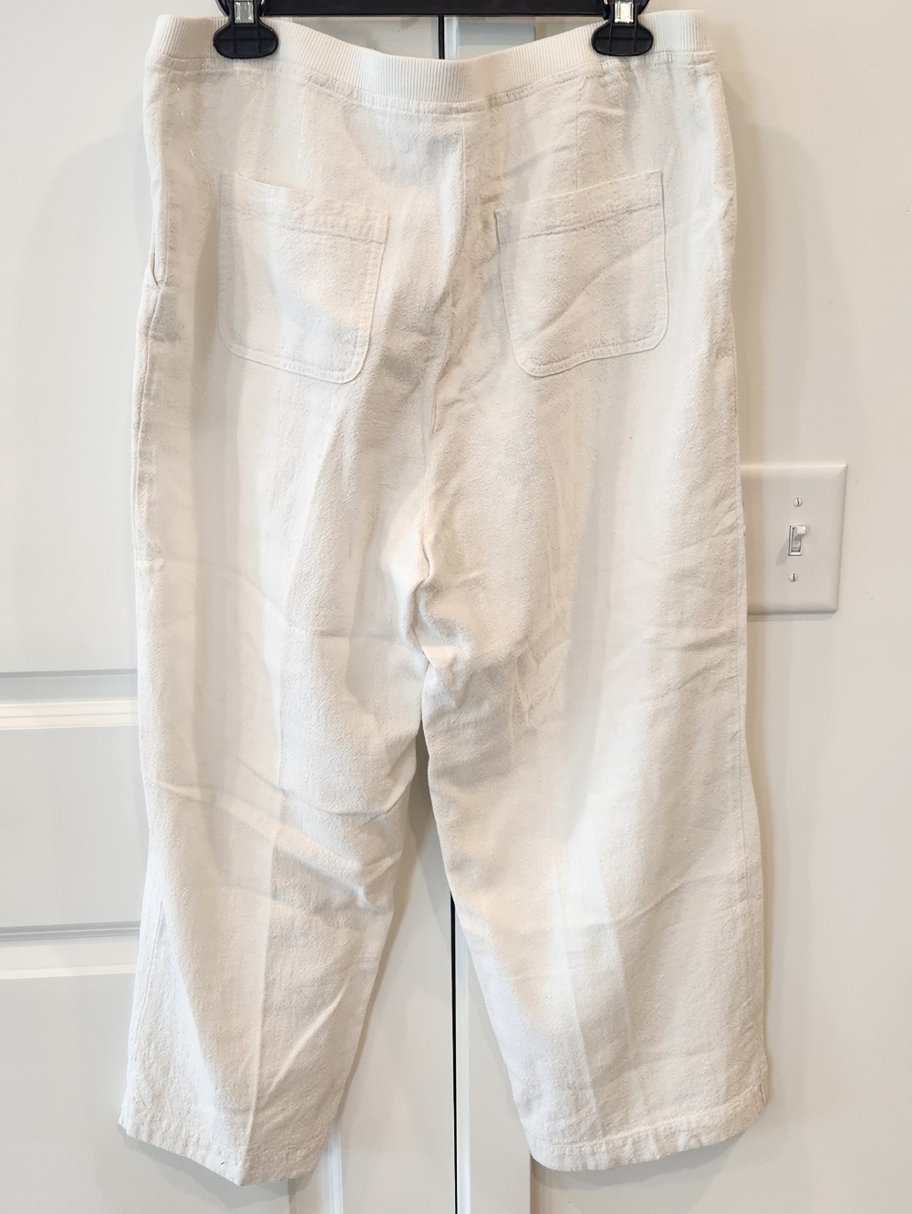 J. Jill Wide-Leg Linen Blend Pants in Off-White - Picture 4 of 5